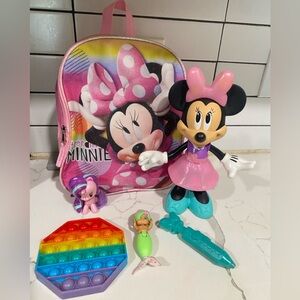 Pink Kids Backpack & Toy Set